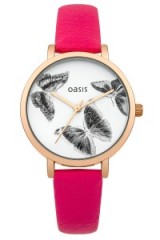 OASIS Pink Butterfly Dial Watch ~ ladies watches ~ womens accessories ~ feminine style ~ girly