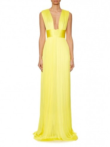 MARIA LUCIA HOHAN Rita silk-tulle gown canary yellow ~ designer gowns ~ glamorous designs ~ evening glamour ~ occasion wear ~ feel special - flipped
