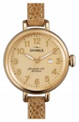 Shinola ‘The Birdy’ Leather Strap Watch tan / gold ~ luxe style ~ ladies luxury accessories ~ womens watches