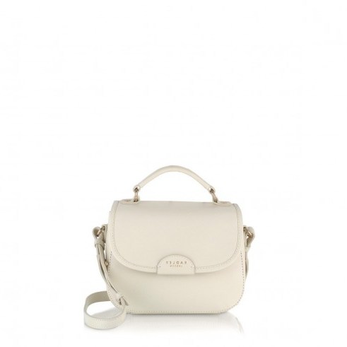 Radley SPITALFIELDS MINI FLAP OVER GRAB BAG ivory – handle top bags – luxury handbags – chic style - flipped