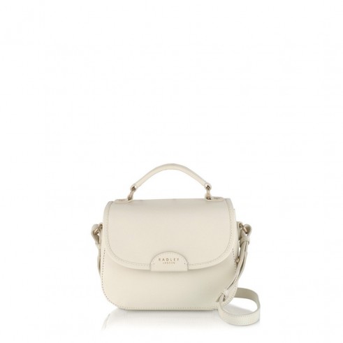 Radley SPITALFIELDS MINI FLAP OVER GRAB BAG ivory – handle top bags – luxury handbags – chic style