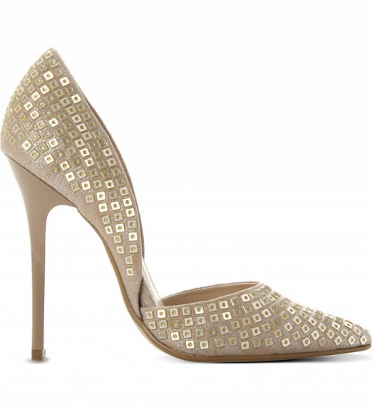 STEVE MADDEN Varcity sequin heeled courts gold – embellished court ...