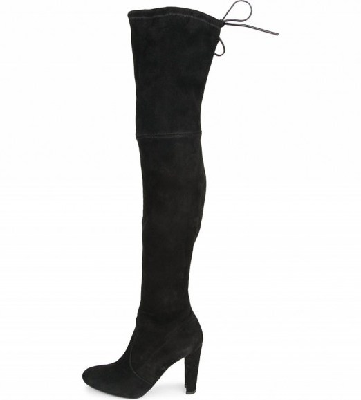 Highland black suede over the knee boots – Stuart Weitzman – winter fashion - flipped