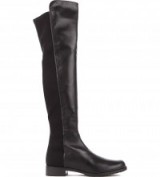 5050 black leather riding boots – winter fashion – Stuart Weitzman