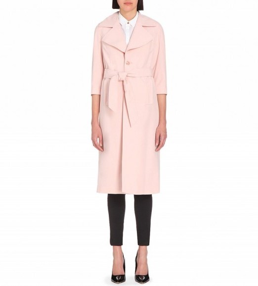 TED BAKER Covina trench coat baby pink – light pink coats – winter macs - flipped