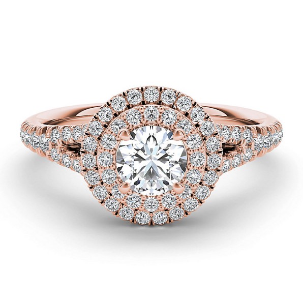 The Diamond Story 18ct rose gold 1ct diamond halo ring ~ diamonds ~ bling rings ~ engagement ~ make a statement ~ jewellery ~ jewels