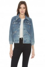 Alexa Chung for AG Jeans – The Hitt Girl Gang denim jacket faded blue. Casual jackets | fashion | light blue