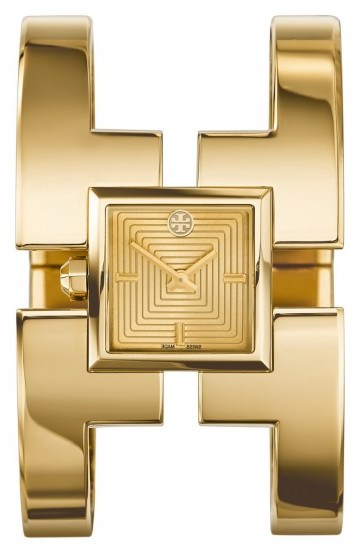 Tory Burch ‘Sawyer’ Square Bangle Watch gold ~ luxury ladies watches ~ womens luxe accessories ~ designer fashion - flipped