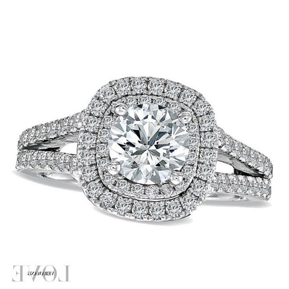 Vera Wang 18ct white gold 1.95ct H1/SI2I1 diamond split ring ~ bling rings ~ make a statement ~ jewels ~ diamonds ~ jewellery - flipped