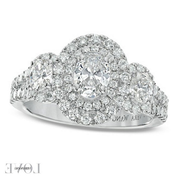 Vera Wang platinum 1.45ct H1/SI2I1 diamond ring ~ bling rings ~ jewellery ~ jewels ~ make a statement ~ diamonds - flipped