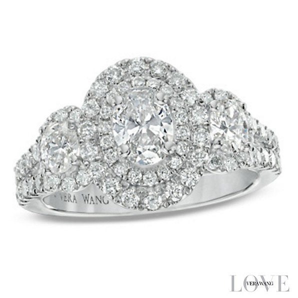 Vera Wang platinum 1.45ct H1/SI2I1 diamond ring ~ bling rings ~ jewellery ~ jewels ~ make a statement ~ diamonds