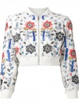 ALICE+OLIVIA embroidered beaded bomber jacket. Short embellished jackets | womens designer fashion | floral embroidery | bead embellishments