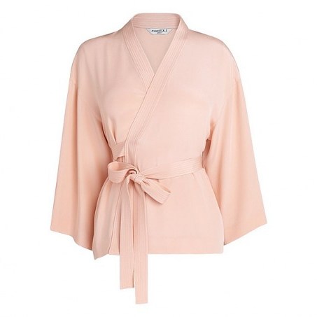L.K. Bennett Alisa Pink Wrap Front Top – stylish fashion – kimono style tops - flipped