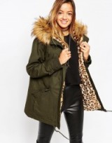 ASOS Parka with Animal Faux Fur Liner ~ winter coats ~ stylish parkas ~ warm outerwear ~ weekend fashion