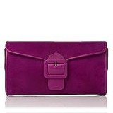LKBennett suede buckle clutch ~ luxe style bags ~ luxury looking handbags