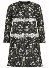 GIAMBATTISTA VALLI Black floral jacquard coat – daisy prints – flower printed coats – spring fashion – designer outerwear