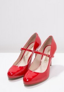 Buffalo red patent Mary Jane shoes. Classic Mary Janes ~ high heels