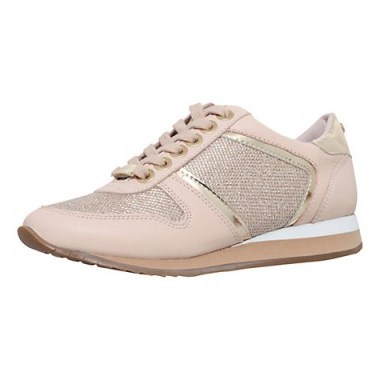 Sports luxe…Carvela Lennie Leather Sport Shoes, Nude. Trainers – sports shoes – casual footwear - flipped