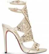 CARVELA Goose metallic sandals ~ gold metallics ~ cut out high heels ~ party shoes ~ ankle straps