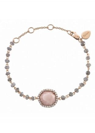 MEIRA T 14ct Rose Gold Pink Opal Labradorite Bracelet – opals – designer jewellery – bracelets – luxe accessories - flipped
