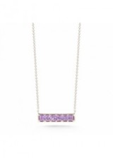 DANA REBECCA 14ct Rose Gold Pink Sapphire Bar Necklace – sapphires – delicate necklaces – luxe jewellery