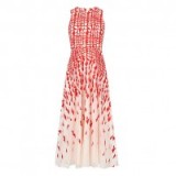 L.K. Bennett Georgia Layered Full Midi Dress – stylish dresses – red and white prints – occasion wear