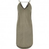 River Island Khaki faux suede slip dress ~ affordable luxe ~ luxury looks ~ going out dresses