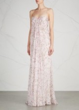ALEXANDER MCQUEEN Light pink floral silk chiffon gown – designer gowns – occasion wear – party dresses – spring event fashion