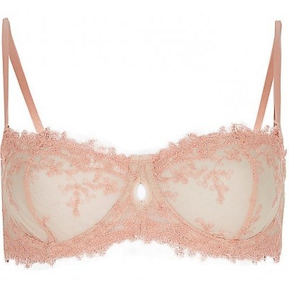 Luxe style bras…River Island Light pink lace bra ~ luxury looks ~ pretty floral lingerie - flipped
