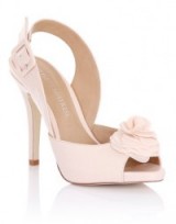 Pink floral high heel slingback ~ high heels ~ party shoes ~ occasion footwear ~ feminine style ~ fashion