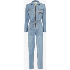SEA Washed Denim Jumpsuit – as worn by Khloe Kardashian on this week’s episode of Kocktails with Khloe, February 2016. Celebrity fashion | star style | light blue denim jumpsuits | long sleeved | what celebrities wear - flipped