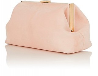MANSUR GAVRIEL Volume Clutch ~ large pink clutch bags ~ suede handbags ~ designer accessories - flipped