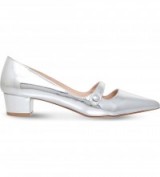 MISS KG Audrina metallic court shoes ~ silver metallics ~ mid heel courts