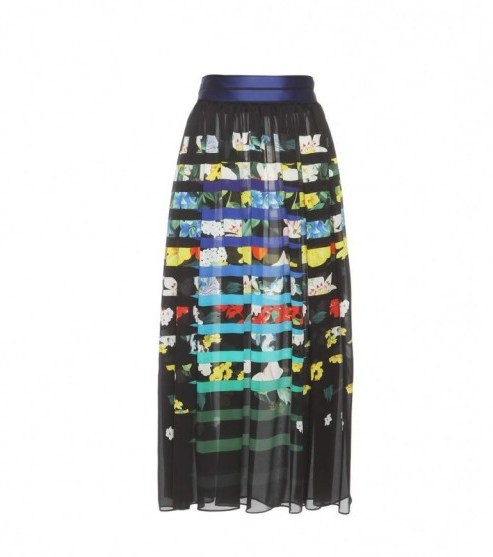 MARY KATRANTZOU Printed silk midi skirt ~ floral prints ~ colourful skirts ~ designer fashion - flipped