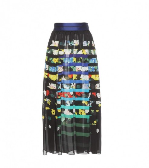 MARY KATRANTZOU Printed silk midi skirt ~ floral prints ~ colourful skirts ~ designer fashion
