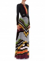 MARY KATRANTZOU Pelar striped maxi skirt – Resort 2016 – long pleated skirts – bold prints – colourful stripes – designer fashion