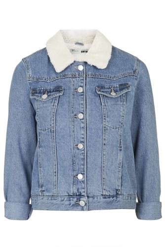 Michelle Keegan’s casual style…Topshop Petite Borg Denim Jacket – as worn by Michelle Keegan out in Essex on Wednesday, 24 February 2016. Celebrity fashion | star style | jackets | what celebrities wear