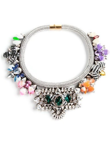 SHOUROUK Avalon necklace. Swarovski crystal necklaces | designer fashion jewelry | statement jewellery | coloured crystals - flipped
