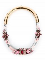 SHOUROUK Mamba necklace. Statement jewellery | Swarovski crystals | pink crystal necklaces | designer fashion jewelry