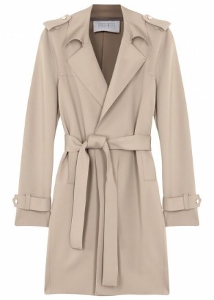 HARRIS WHARF LONDON Technic sand trench coat – raincoats – beige macs – smart coats – style – fashion - flipped