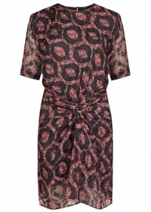 ISABEL MARANT Tehora printed twist-front dress – as worn by Jennifer Aniston at a St Jude’s Children’s Hospital charity dinner in Los Angeles, 23 February 2016. Celebrity fashion | designer dresses | what celebrities wear | star style - flipped