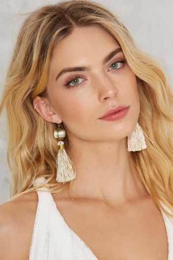 Vanessa Mooney Novarro Tassel Earrings. Fashion jewellery | tassels | tasseled | drop earrings | statement jewelry - flipped