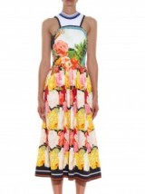 MARY KATRANTZOU Vularis Rosa Alba-print midi dress – Resort 2016 – bold floral prints – colourful printed fabrics – roses – designer dresses