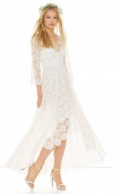 ZIMMERMANN Empire Guipure Dress – spring / summer wedding dresses – bridal gowns – bell sleeves – floral lace – semi sheer