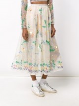 ASHISH Embellished Organza Midi Skirt ~ sheer sequined skirts ~ sequins ~ designer fashion