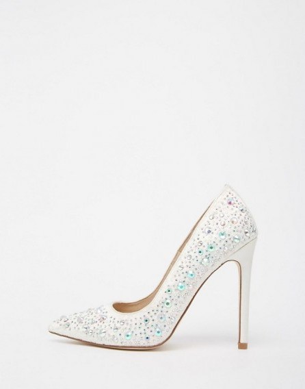 ASOS PHILIPPINES Bridal Embellished Pointed High Heels ivory. Wedding footwear – bridal courts – court shoes – satin pumps - flipped