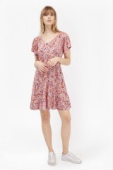 French Connection BACONGO DAISY FLORAL SKATER DRESS pink – summer fashion – day dresses