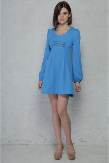 Original Vintage Blue 1960s Mini Dress. 60s fashion – retro dresses – Rock My Vintage - flipped