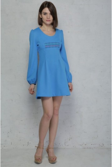 Original Vintage Blue 1960s Mini Dress ...