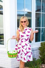 Reese Witherspoon Easter 2016, wearing her Tennessee Tweet fit and flare dress from draperjames.com.